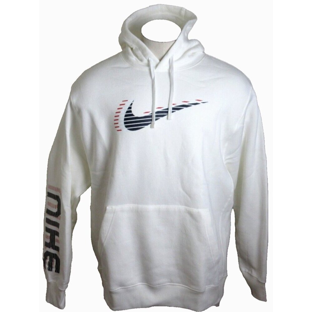 Men's Nike Sportswear Club USA Classic Hoodie PO Sweatshirt White Size XL NWT